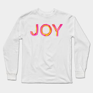 Cool and simple JOY typography version 1 Long Sleeve T-Shirt